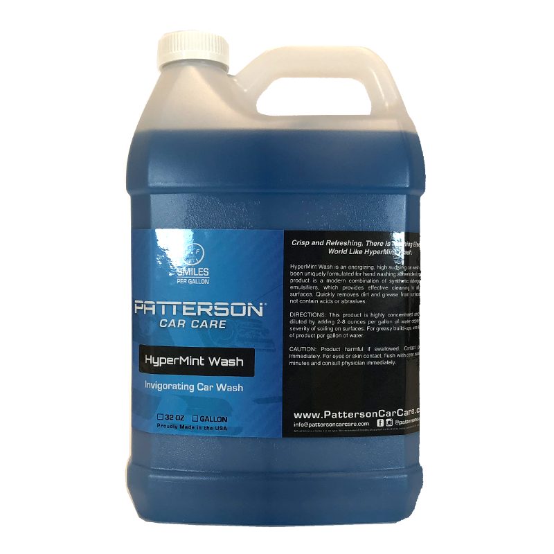 HyperMint Wash Gallon: Invigorating, high sudsing peppermint car wash soap  – Patterson Car Care